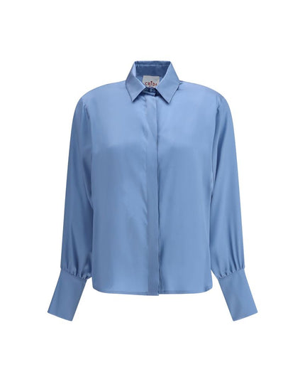 Crida Milano Light Blue Silk Shirt