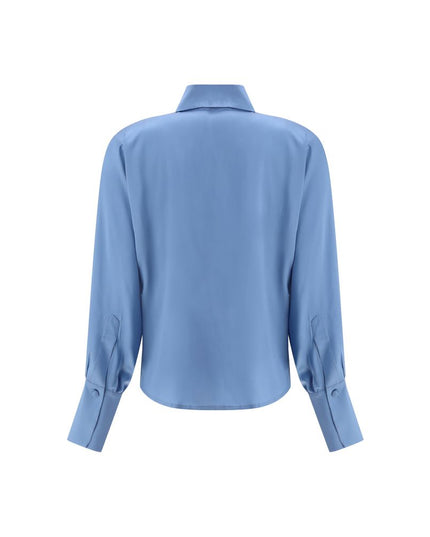Crida Milano Light Blue Silk Shirt