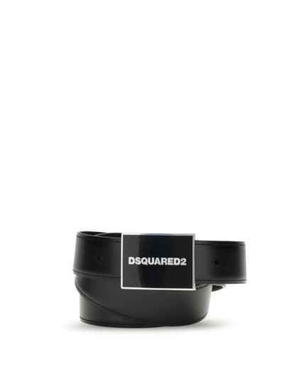 Dsquared² Black Calf Leather Bos Taurus Regular Belt