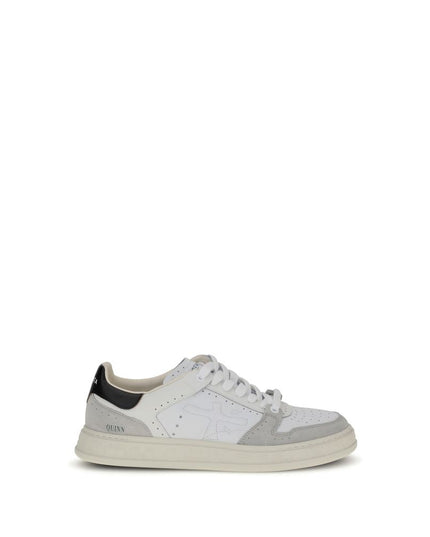 Premiata White Calf Leather Bos Taurus Low Top Sneakers