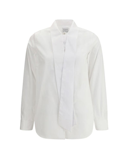 Sara Roka White Cotton Dress Shirt
