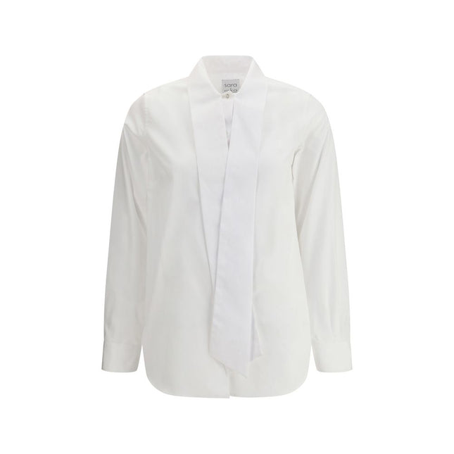 Sara Roka White Cotton Dress Shirt