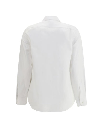 Sara Roka White Cotton Dress Shirt