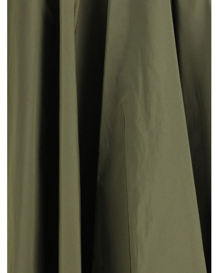 Sara Roka Green Polyester Midi Skirt