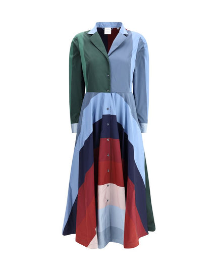 Sara Roka Multicolor Polyester Casual Dress