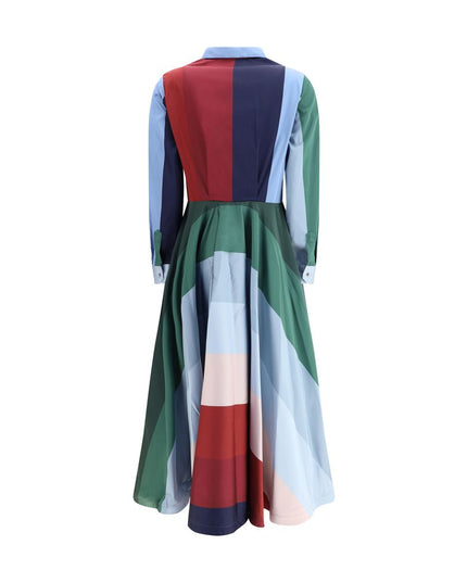 Sara Roka Multicolor Polyester Casual Dress