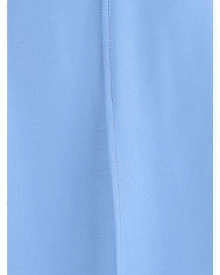 Crida Milano Light Blue Wool Midi Skirt