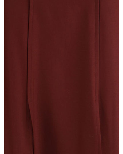 Crida Milano Bordeaux Wool Midi Skirt