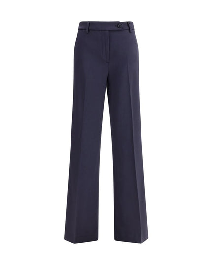 True Royal Blue Viscose Flared Pants