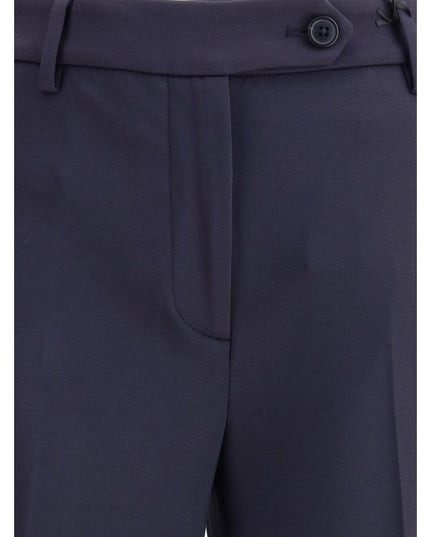 True Royal Blue Viscose Flared Pants