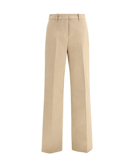 True Royal Beige Cotton Casual Pants