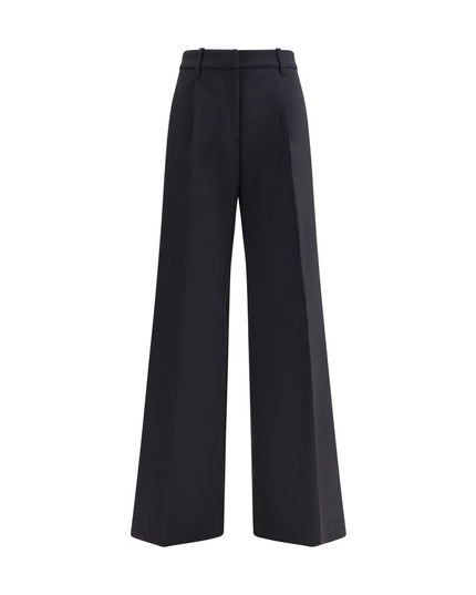 True Royal Black Wool Casual Pants