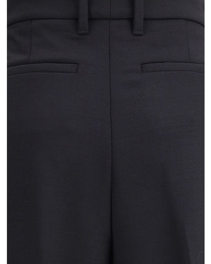 True Royal Black Wool Casual Pants