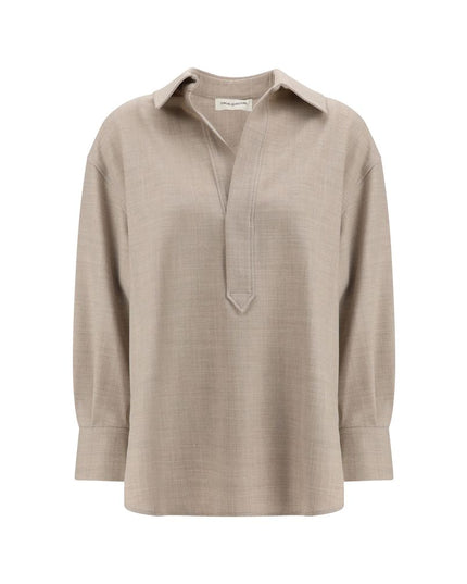 True Royal Beige Wool Shirt