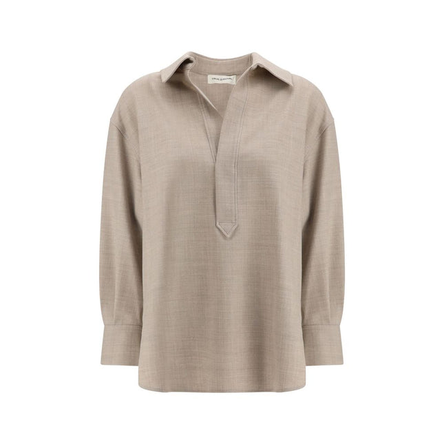 True Royal Beige Wool Shirt