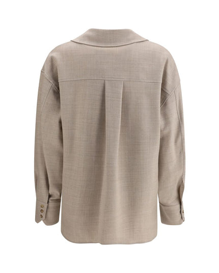 True Royal Beige Wool Shirt