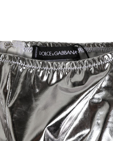 Dolce & Gabbana Silver Metallic High Waist Bikini Bottom Women  Underwear