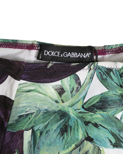 Dolce & Gabbana Eggplant Print High-Waist Briefs Underwear
