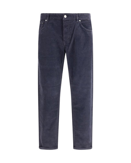 PT Torino Blue Cotton Casual Pants