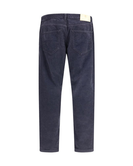 PT Torino Blue Cotton Casual Pants