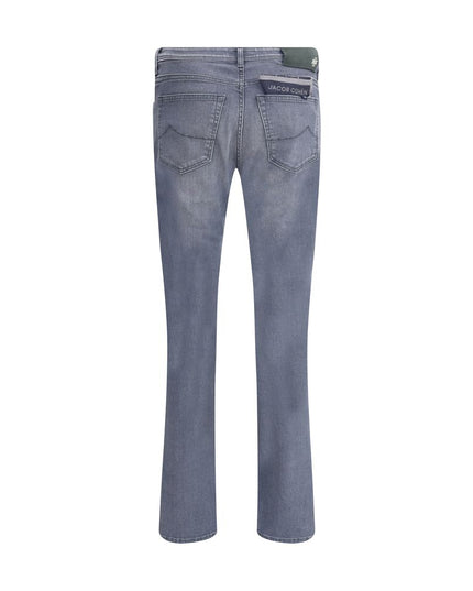 Jacob Cohen Gray Cotton Slim Fit Jeans