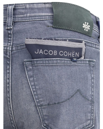 Jacob Cohen Gray Cotton Slim Fit Jeans