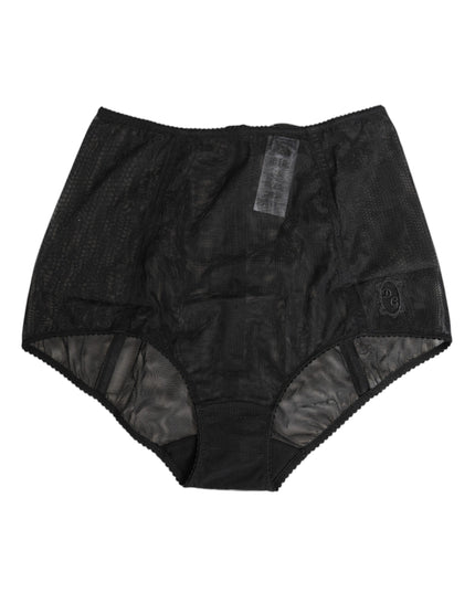 Dolce & Gabbana Black High Waist Mesh Sheer Shapewear Underwear