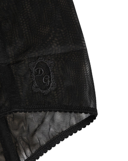 Dolce & Gabbana Black High Waist Mesh Sheer Shapewear Underwear