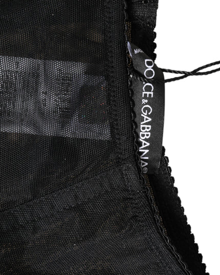 Dolce & Gabbana Black High Waist Mesh Sheer Shapewear Underwear