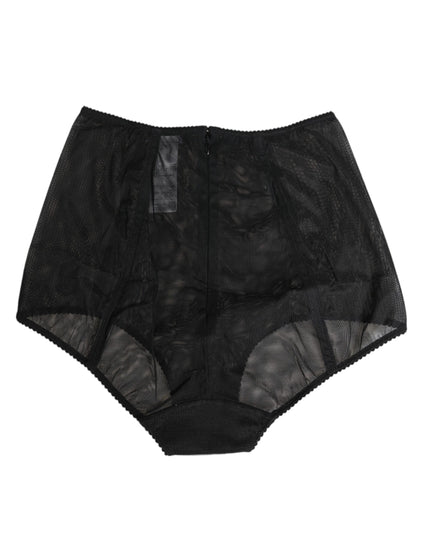 Dolce & Gabbana Black High Waist Mesh Sheer Shapewear Underwear