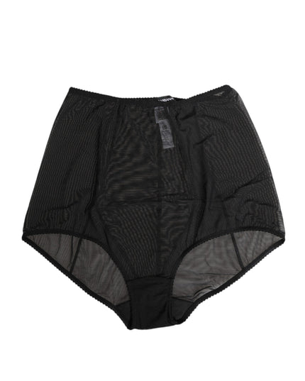 Dolce & Gabbana Black High Waist Mesh Sheer Shapewear Underwear