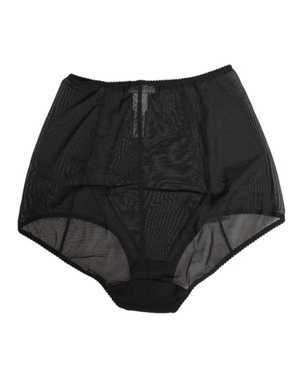 Dolce & Gabbana Black High Waist Mesh Sheer Shapewear Underwear