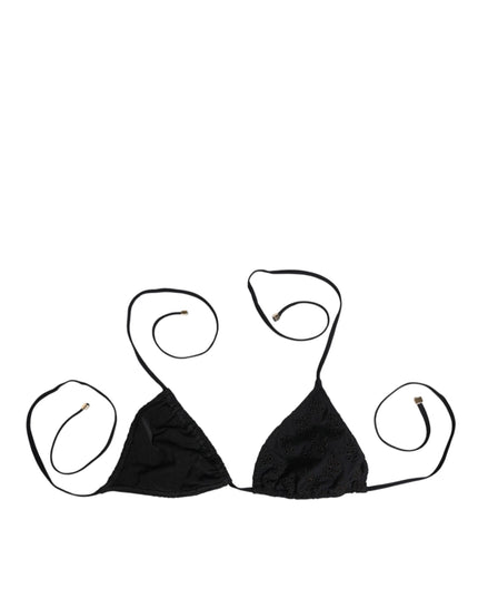Dolce & Gabbana Black Embroidered Triangle Swimwear Underwear