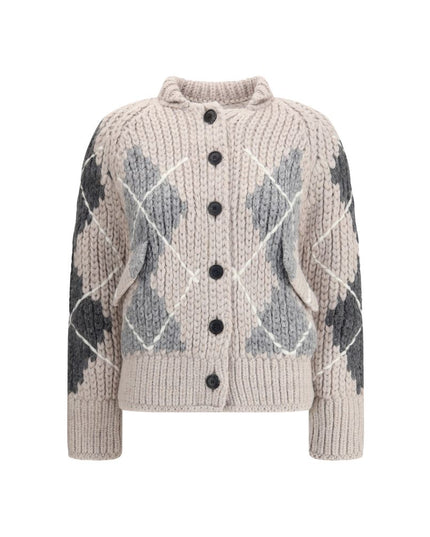 Ermanno Scervino Wool argyle-patterned Cardigan