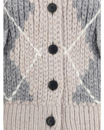 Ermanno Scervino Wool argyle-patterned Cardigan
