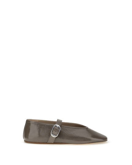 Le Monde Béryl Brown Calf Leather Bos Taurus Ballet Flats
