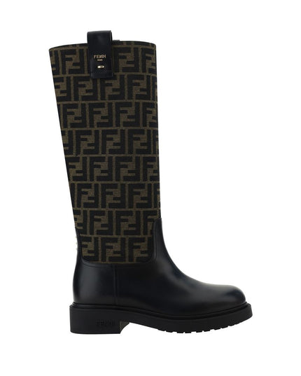 Fendi Brown Rubber Boots