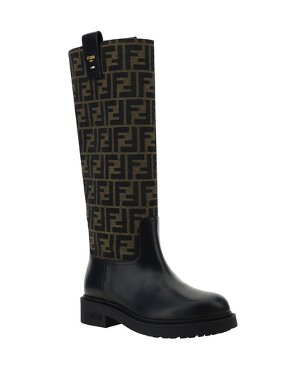 Fendi Brown Rubber Boots