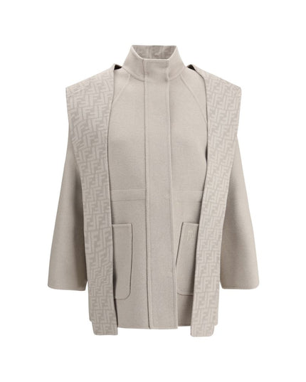 Fendi Cream Wool Coat