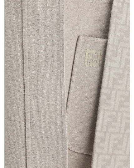 Fendi Cream Wool Coat