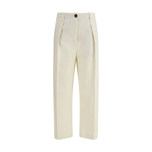 Brunello Cucinelli Cream Cotton Casual Pants