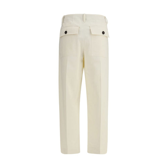 Brunello Cucinelli Cream Cotton Casual Pants