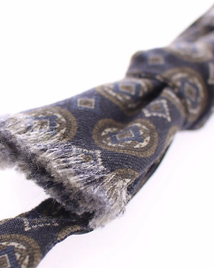 Dolce & Gabbana Blue Silk Baroque Fantasi Tied Bow Tie Papillon