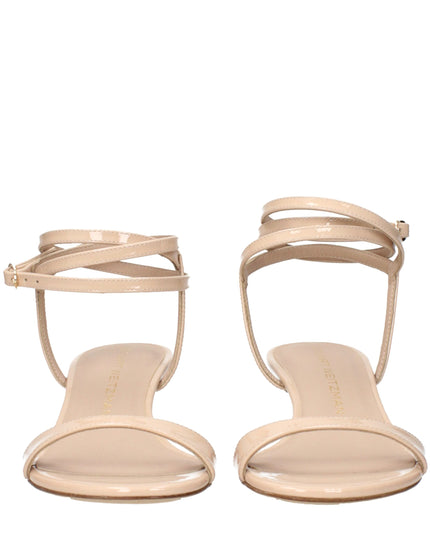 Stuart Weitzman Beige Leather Stiletto Heel Sandals