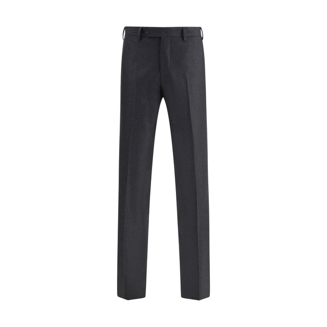Germano Gray Fleece Wool Dress Pants