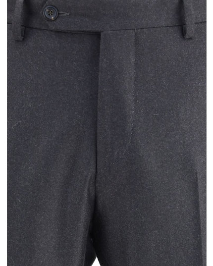 Germano Gray Fleece Wool Dress Pants