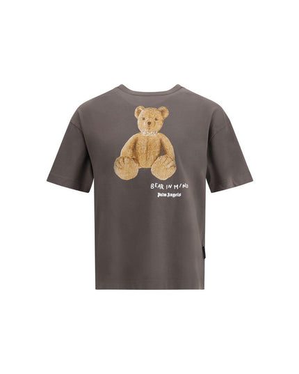 Palm Angels Gray Cotton T-Shirt