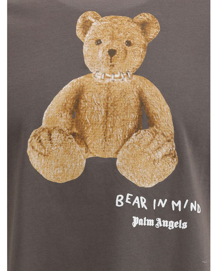 Palm Angels Gray Cotton T-Shirt