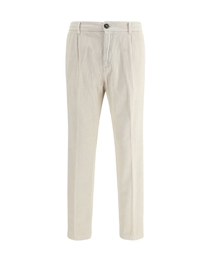 Cruna White Cotton Casual Pants