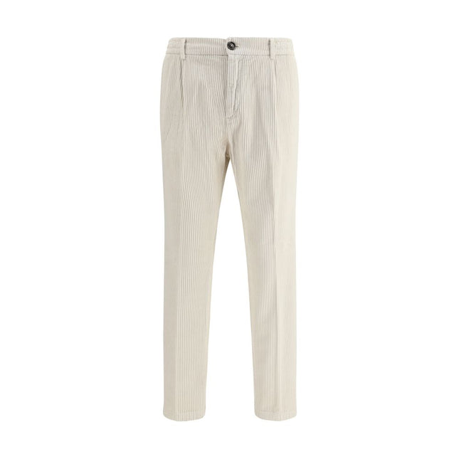 Cruna White Cotton Casual Pants